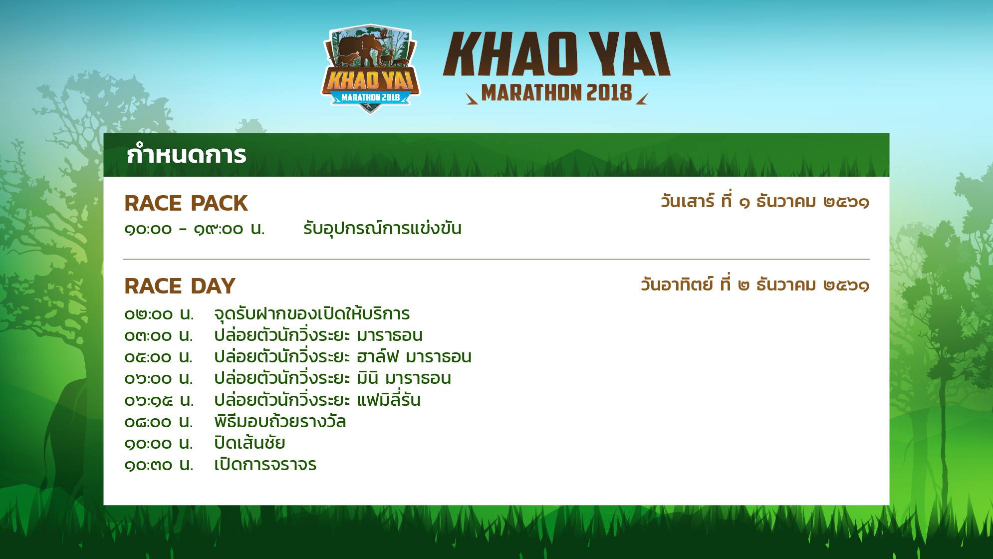 Khao Yai Marathon 2018 วิ่งชิงถ้วยพระราชทาน 3 พระองค์